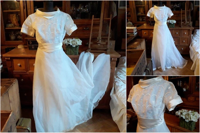 ROBE DE MARIÉE vintage MAGGY ROUFF PARIS modèle Edition- brodée
