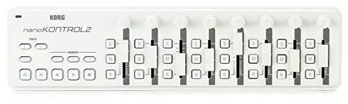 Korg Nanokontrol2-WH USB Midi Controller Multifunktion 8 Kanäle Fader Weiß GUT