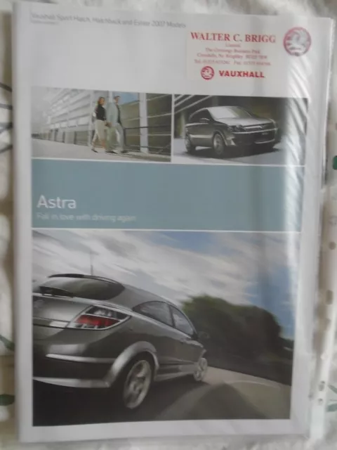 Vauxhall Astra range brochure 2007 Ed 1 UK market