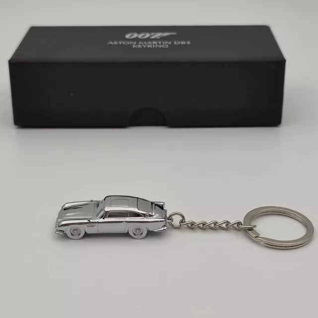 Diecast JAMES BOND SPECTRE 007 Aston Martin DB5 Keychain Keyring Silver NEW