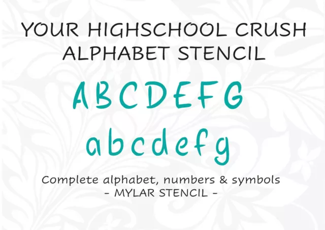 Alphabet Letter stencil #129 A - Z & numbers 2, 3, 4, 5 or 6cm sizes FREE  POST