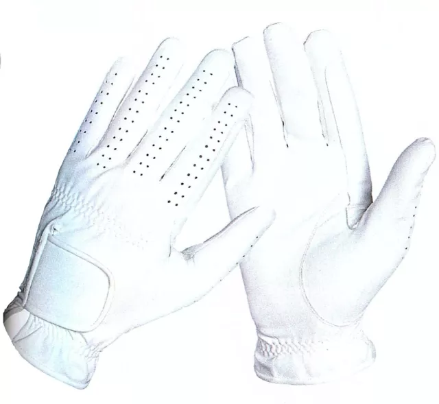 Horse Riding Gloves - Synthetic - White