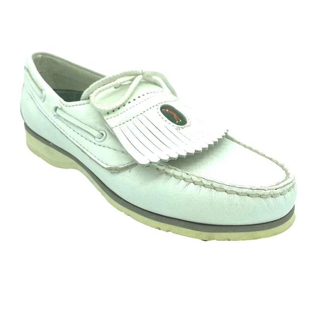 DEXTER LADIES WOMENS Girls Vintage Soft White Leather Lace Up Spike Golf Shoes £34.99 PicClick UK