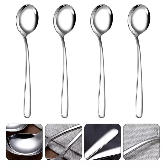 4 Pcs Cuillère En Acier Inoxydable À Cuillères Sucre De Cuisine Métal