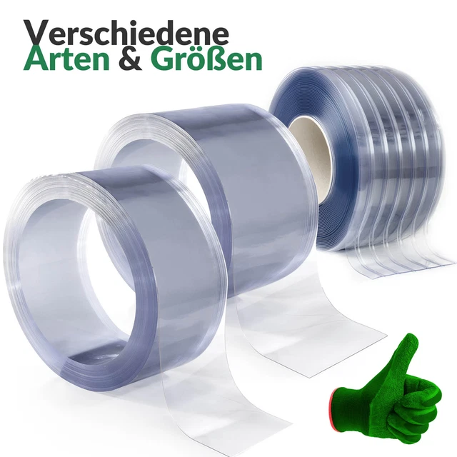 Strisce PVC tenda a strisce lamelle larghezza 20-30 cm trasparente separatore ambiente