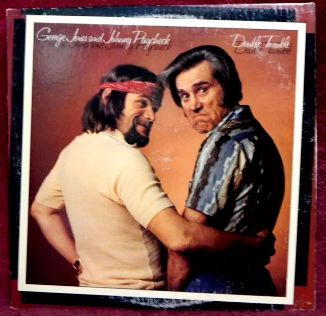George Jones Johnny Paycheck Double Trouble LP PLAY GRADED Fully Tested