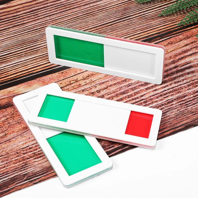 PVC Türschild Frei/Besetzt - Rundes Status Schild Für WC & Büro