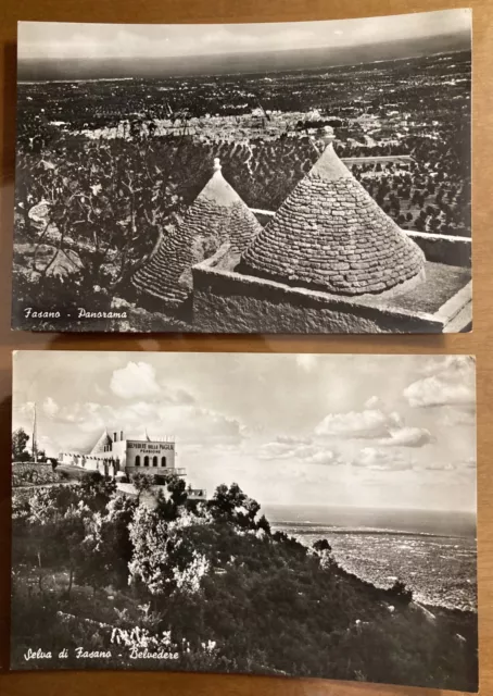 Selva di Fasano (Brindisi) - n.2 cartoline diverse - Viaggiate 1957 e 1958