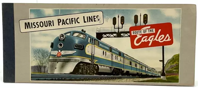 Rare Vintage Missouri Pacific Lines SAMPLE Train Ticket Book Eagles Unissued