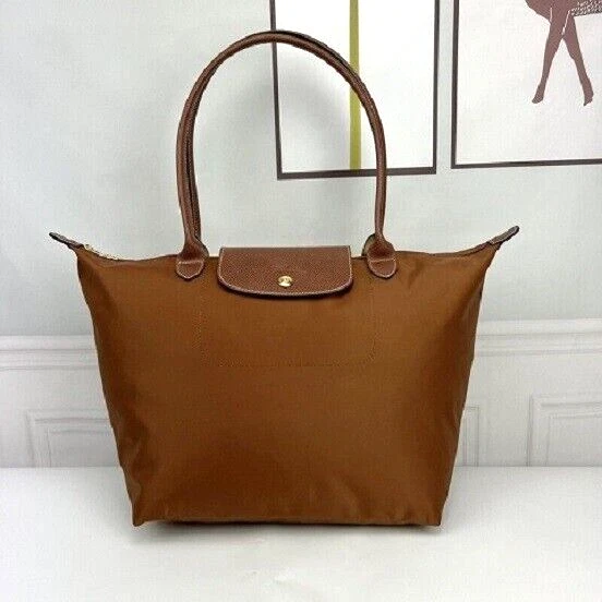 Womens Cognac Longchamp Le Pliage 1899 Nylon Tote Bag Large R-06