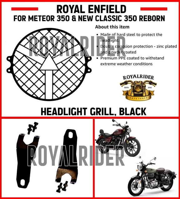 royal enfield classic 500 headlight grill