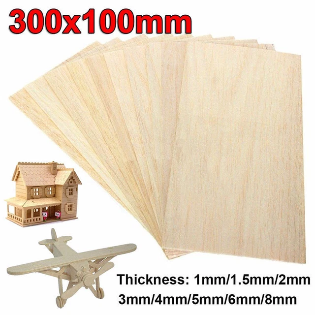 310X100Mm 5 Pcs Balsa Feuille De Bois 7 Épaisseur Léger Plaque En Bois
