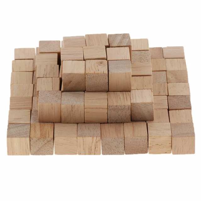 55 Cubes Bois Pin 30x30mm - Brut Pour Bricolage, Peinture | Artisanat, DIY, Décoration