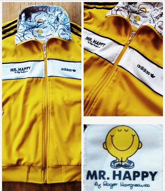 adidas MR.HAPPY トラックジャケット XL Y4シリーズ 黄×白 Vintage Adidas Originals Adicolor Y4 Mr Happy Track Top