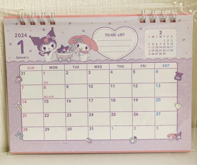 MY MELODY KUROMI 2024 Desktop Calendar Sanrio 28.84 PicClick