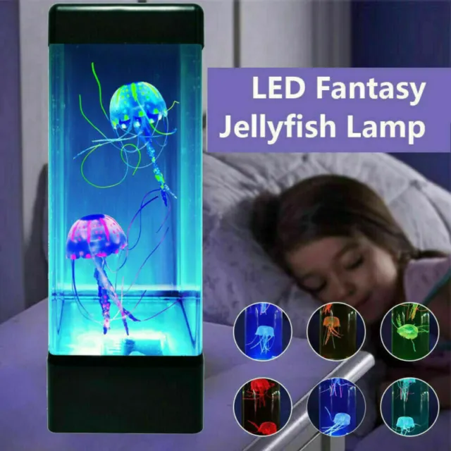 Changing Electric Led Jellyfish Tank Night Light Color Aquarium Mood Lava Lamp