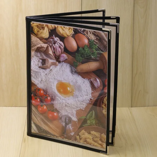 A4 Foldable Menu Cover Loose-leaf Menu Holder  Bar Kitchen