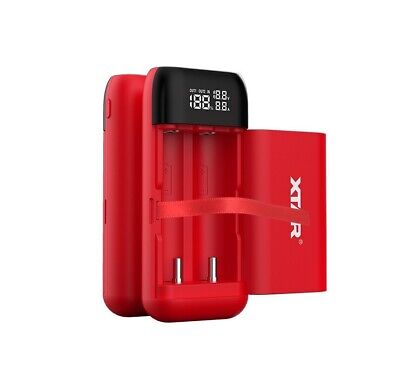 XTAR PB2S Batteries Chargeur Puissance Banque 18650 LI-ION USB Rouge TC / Cc / 3