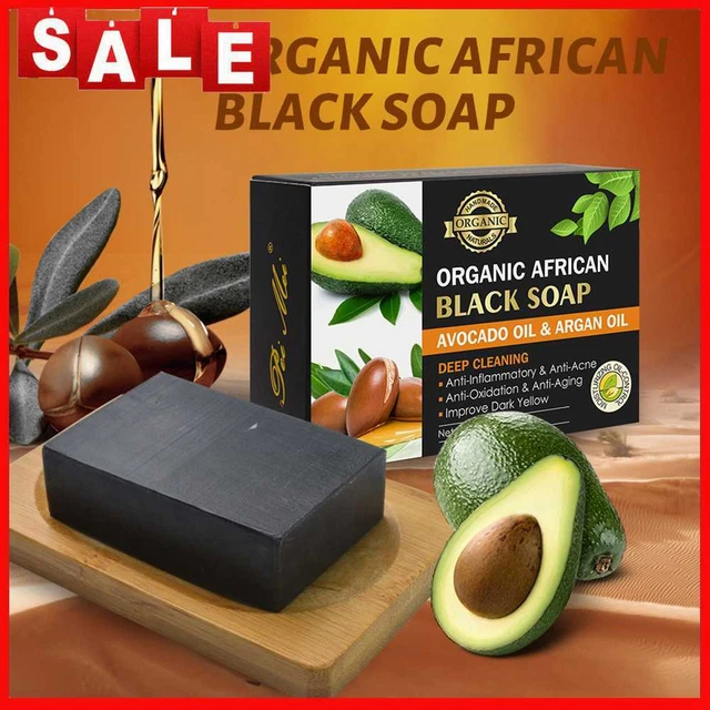 120 g jabón negro ingredientes naturales jabón de limpieza corporal cuidado de la piel (