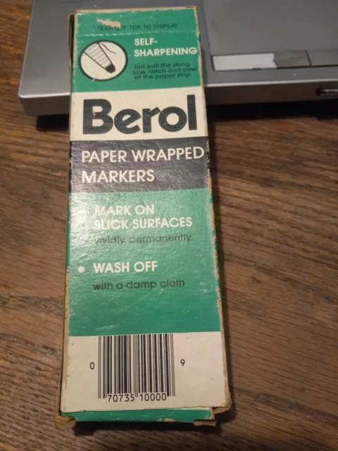 Berol China Markers Black Paper Wrapped One Dozen 12 Markers Self  Sharpening