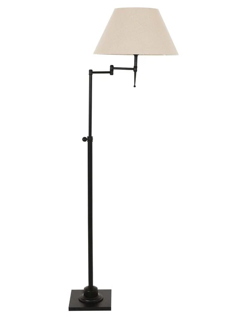 Beacon Lighting Bentley 1 Light Floor Lamp in Black/Off White