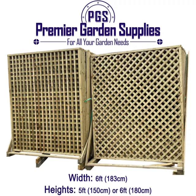 Highgrove Diamond/Square Garden Lattice Fence Trellis Screen Panel Width: 183cm