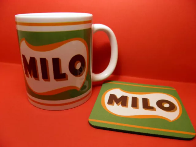 1 x Ceramic 11oz Coffee Tea Mug + Coaster - MILO your design or ours