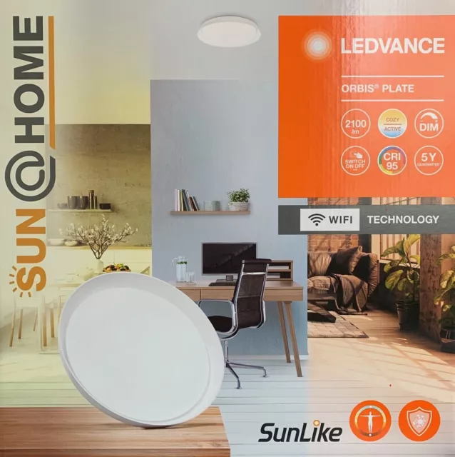 LEDVANCE SUN@HOME WIFI Deckenleuchte weiß 26W dimmbar, 2100Lm, 2200-5000k, 43cm