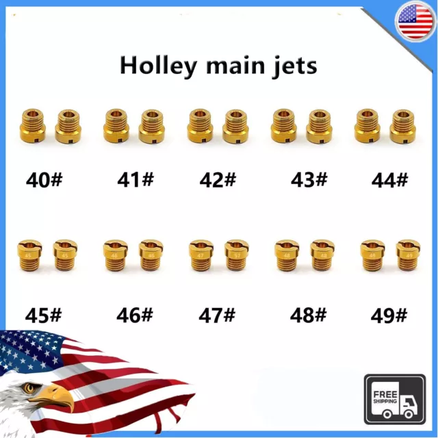 Holley Carburetor 1/4-32 GAS MAIN JETS ASSORTMENT KIT 40-49 2 EACH 20PACK 40-2