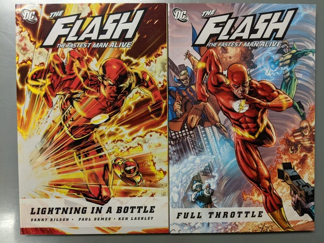 Flash The Fastest Man Alive TPB 1 Lightning in a Botttle 2 Full Throttle Set Lot