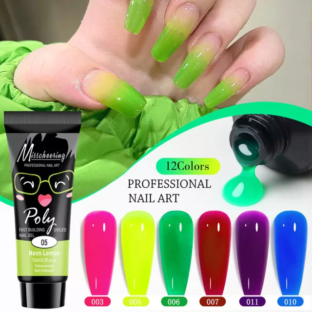 Nail Builder Glue Long Lasting Fluorescent Soak Off Uv Nail Extension Gel Us R