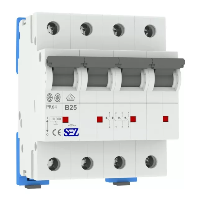 Leitungsschutzschalter B25A 3-Polig+N 10kA VDE Sicherung Automat LS-Schalter SEZ