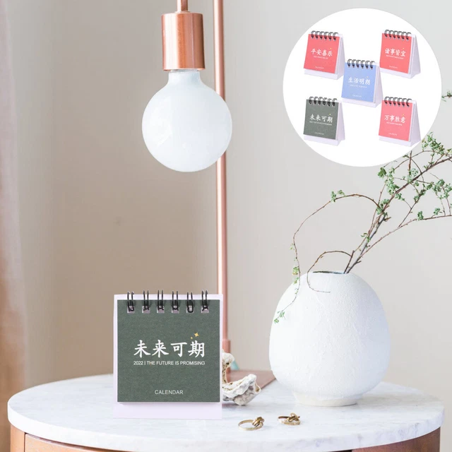 5 Pcs Carta Calendario Tavolo 2022 Ufficio Mini Pianificatore Giornaliero