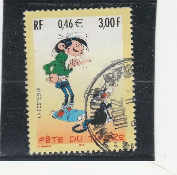 L6740 FRANCE TIMBRE N° Y&T 3370 de 2001 " fete du timbre Gaston lagaf " Oblitéré