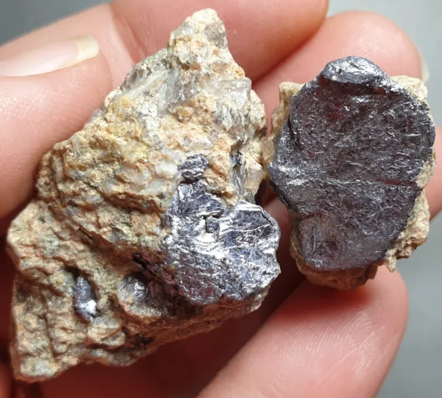 Molybdenite Mineral Specimens x 2 Kingsgate NSW 33.53 Grams Lapidary Natural