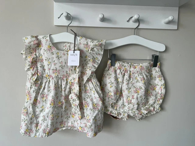Tu sainsburys bambina 12-18 mesi outfit set 3 pezzi fascia abbinata nuova con etichette