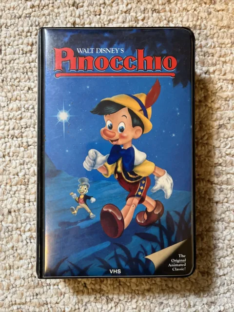 Walt Disney’s Pinocchio VHS Tape The Classics Black Diamond Original 1st Release
