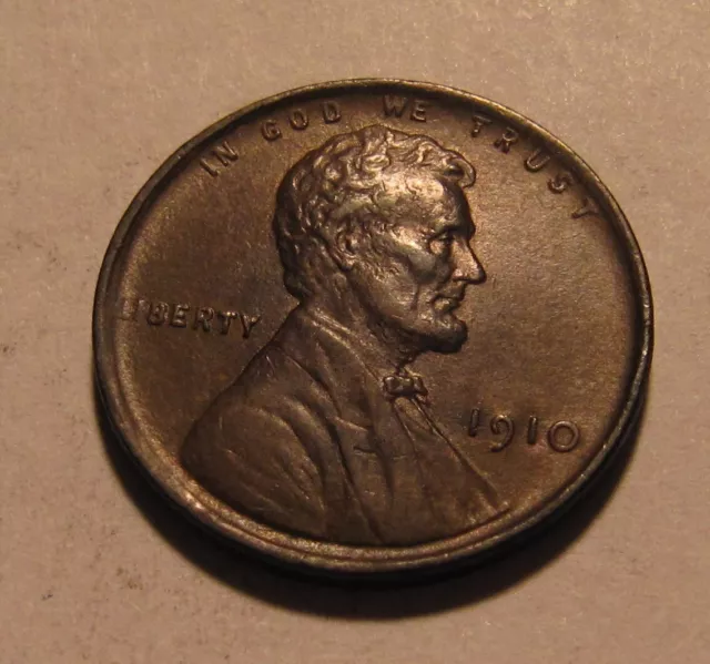 1910 Lincoln Cent Penny - AU Condition - 4SA