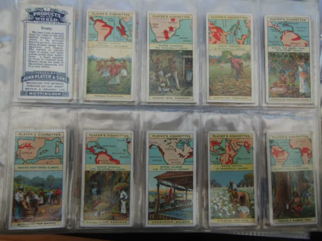 One Complete Set Cigarette Cards Players Products Of The World