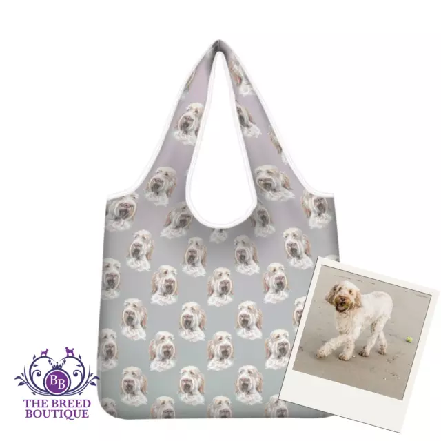 Italian Spinone Shopping Bag Reusable Foldable Washable Lovely Gift Idea