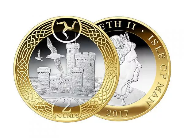 Isle of Man £2 pound Tower of Refuge  CIRCULATED & UNC coin Manx British IOM UK