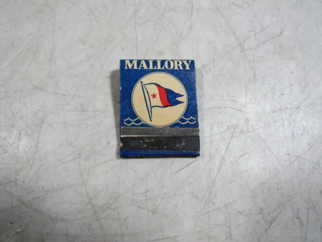 Antique 1930's 40's Mallory Marine Transportation Matchbook NOS NY Full