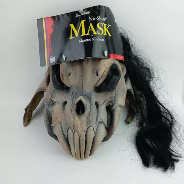 Halloween Mask Skeleton Head w/Huge Teeth Adult Size Nu-Skin Paper Magic Group