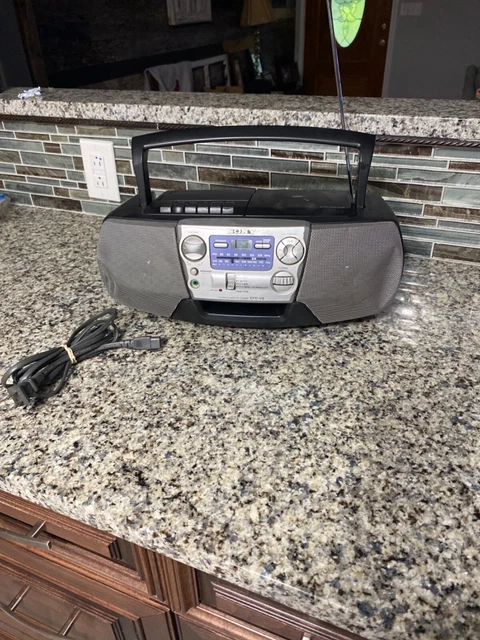 SONY CFD-V5 PORTABLE AM/FM Cassette CD Player Mega Bass Boom Box $34.00 ...