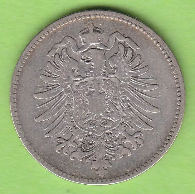 Kaiserreich 1 Mark 1882 G, besserer Jahrgang nswleipzig 2