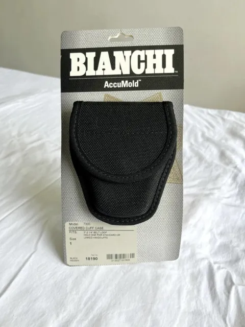 Bianchi AccuMold Covered Cuff Case, Model 7300, Size 1, Black Hidden