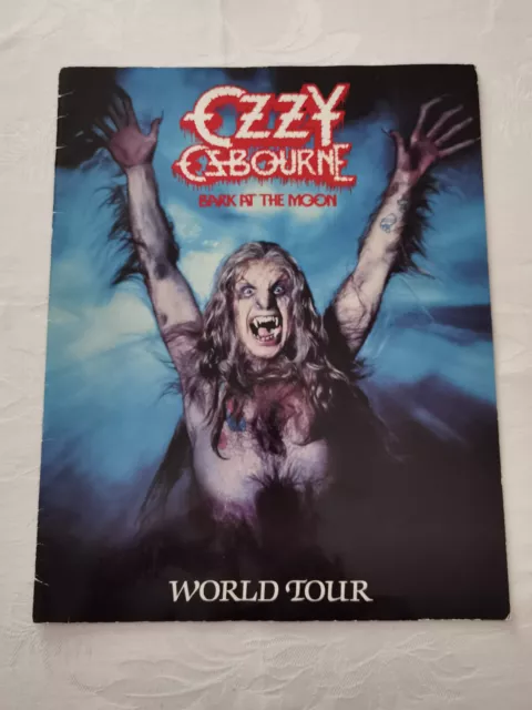 Ozzy Osbourne Bark At The Moon 1984 World Tour Programme