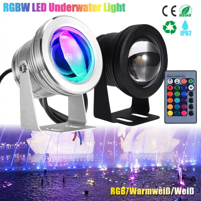 LED Unterwasserstrahler RGB Garten Teichlampe Brunnen Lampe Aquarium Beleuchtung