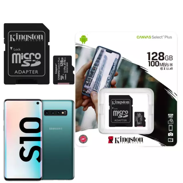 Scheda micro SD per Samsung Galaxy S10, S10+, S10e & S10 Lite Max. Supporta 128 GB