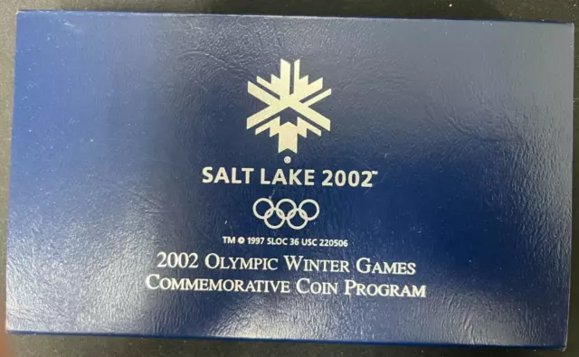 2002 - Olympic Winter Games uncirculated Silver Dollar Commemorative Coin wCOA